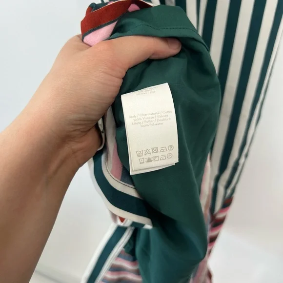 Boden Mallory Midi Shirt Dress Striped 3/4 Sleeves - Picture 8 of 10